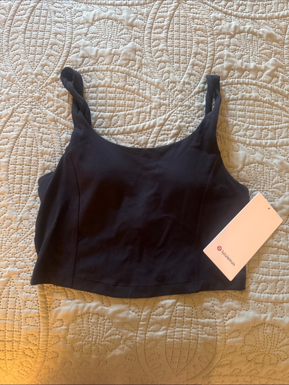 lululemon athletica Black Cropped Twist-Strap Crop tank
